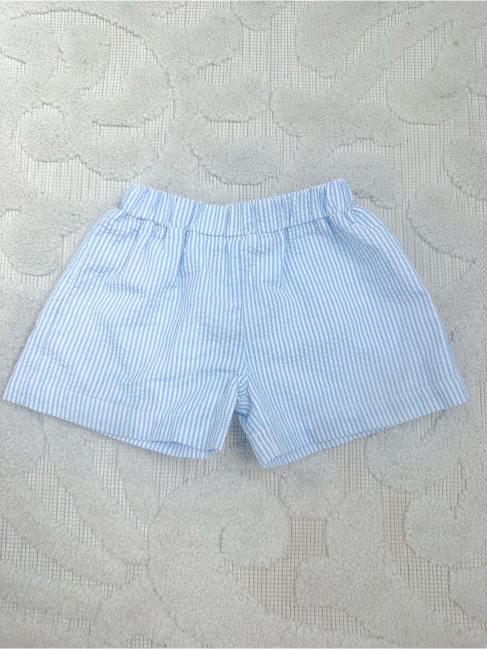 The Beaufort bonnet company blue seeersucker shorts 6/12m VGUC